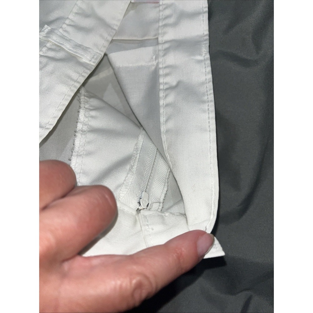 Haband For Her Pants Womens White Wide Leg Culottes Crop Drapey Size 14P Pockets - Picture 6 of 12